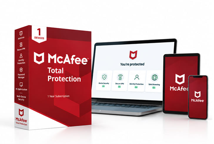 McAfee Total Protection for multiple devices
